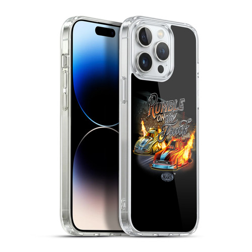 National Hot Rod Association Graphics Rumble On The Track Soft Gel Case for Apple iPhone 13 Pro Max & MagSafe