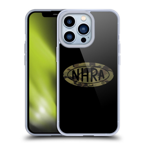 National Hot Rod Association Graphics Camouflage Logo Soft Gel Case for Apple iPhone 13 Pro