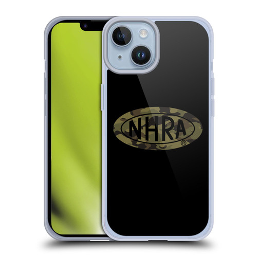National Hot Rod Association Graphics Camouflage Logo Soft Gel Case for Apple iPhone 14