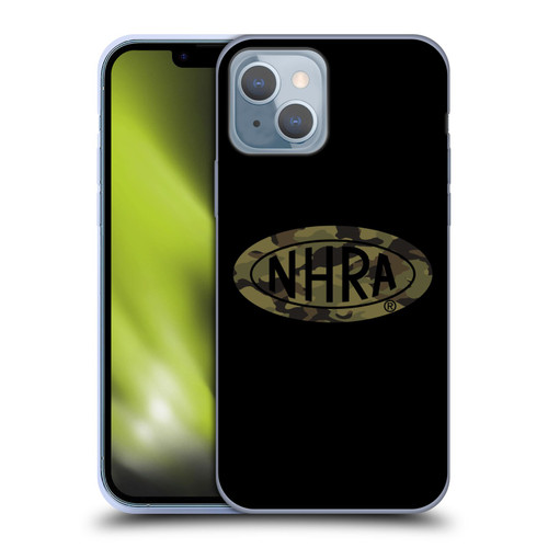 National Hot Rod Association Graphics Camouflage Logo Soft Gel Case for Apple iPhone 14