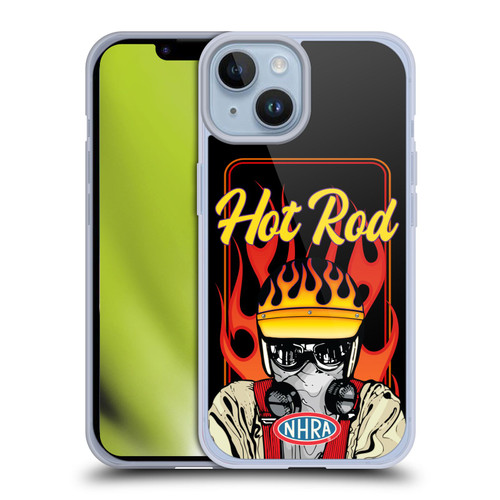 National Hot Rod Association Graphics Hot Rod Helmet Soft Gel Case for Apple iPhone 14