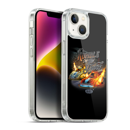 National Hot Rod Association Graphics Rumble On The Track Soft Gel Case for Apple iPhone 14