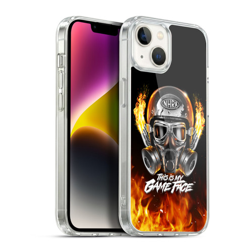 National Hot Rod Association Graphics Game Face Helmet Soft Gel Case for Apple iPhone 14 Plus & MagSafe
