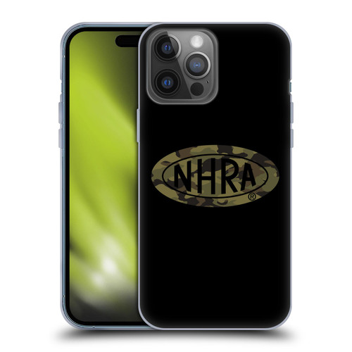 National Hot Rod Association Graphics Camouflage Logo Soft Gel Case for Apple iPhone 14 Pro Max