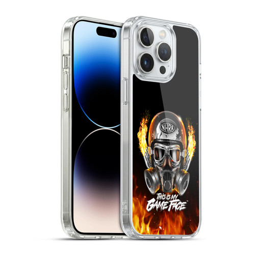 National Hot Rod Association Graphics Game Face Helmet Soft Gel Case for Apple iPhone 14 Pro Max & MagSafe