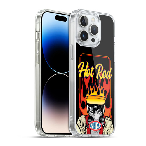 National Hot Rod Association Graphics Hot Rod Helmet Soft Gel Case for Apple iPhone 14 Pro Max & MagSafe