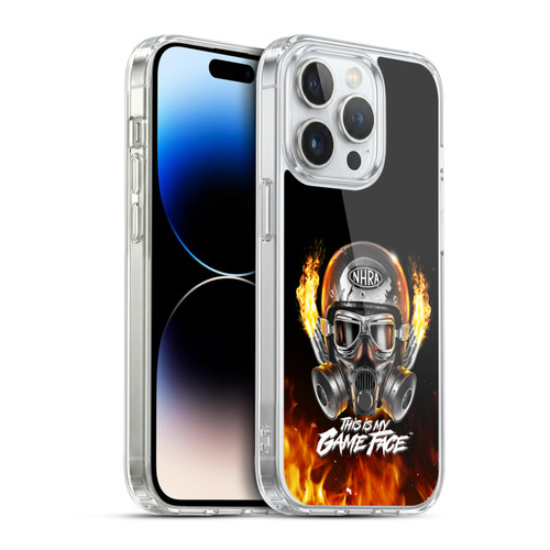 National Hot Rod Association Graphics Game Face Helmet Soft Gel Case for Apple iPhone 14 Pro & MagSafe