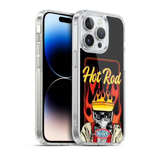 National Hot Rod Association Graphics Hot Rod Helmet Soft Gel Case for Apple iPhone 14 Pro & MagSafe