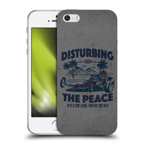 National Hot Rod Association Graphics Drag Peace Soft Gel Case for Apple iPhone 5 / 5s / iPhone SE 2016