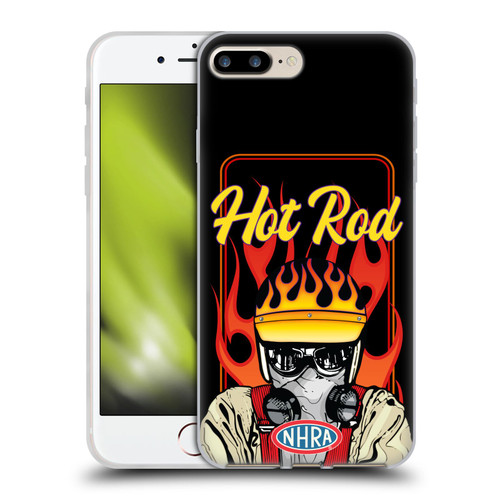 National Hot Rod Association Graphics Hot Rod Helmet Soft Gel Case for Apple iPhone 7 Plus / iPhone 8 Plus