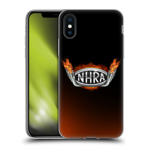 National Hot Rod Association Graphics Fire Logo Soft Gel Case for Apple iPhone X / iPhone XS