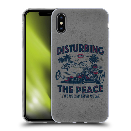 National Hot Rod Association Graphics Drag Peace Soft Gel Case for Apple iPhone XS Max