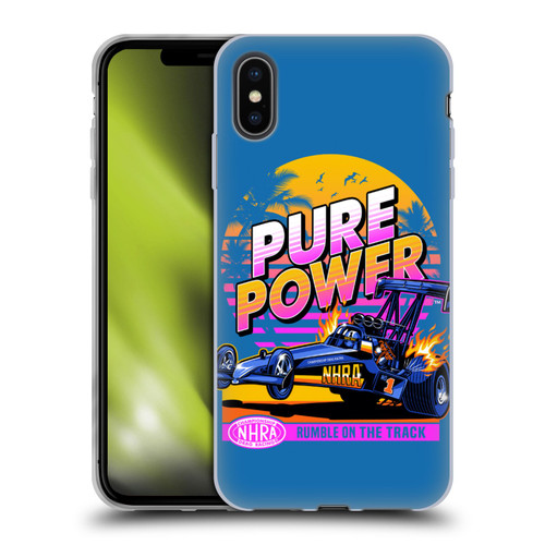 National Hot Rod Association Graphics Pure Power Soft Gel Case for Apple iPhone XS Max
