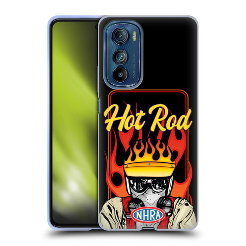 National Hot Rod Association Graphics Hot Rod Helmet Soft Gel Case for Motorola Edge 30