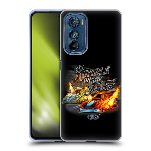 National Hot Rod Association Graphics Rumble On The Track Soft Gel Case for Motorola Edge 30