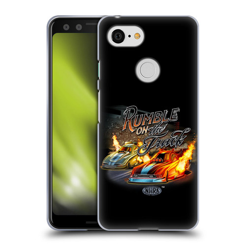 National Hot Rod Association Graphics Rumble On The Track Soft Gel Case for Google Pixel 3