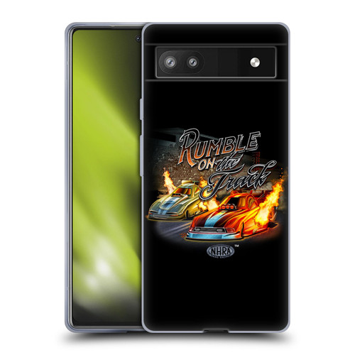 National Hot Rod Association Graphics Rumble On The Track Soft Gel Case for Google Pixel 6a