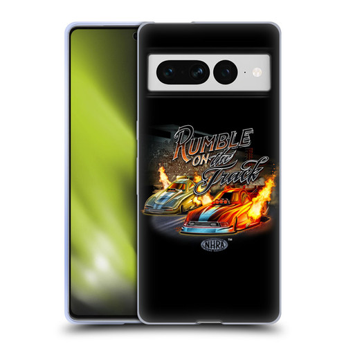 National Hot Rod Association Graphics Rumble On The Track Soft Gel Case for Google Pixel 7 Pro