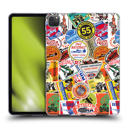 National Hot Rod Association Graphics Vintage Sticker Type Soft Gel Case for Apple iPad Pro 11 2020 / 2021 / 2022