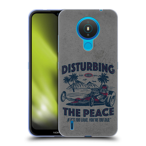 National Hot Rod Association Graphics Drag Peace Soft Gel Case for Nokia 1.4
