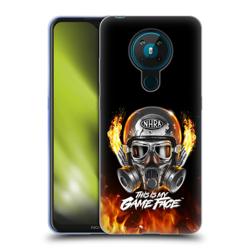 National Hot Rod Association Graphics Game Face Helmet Soft Gel Case for Nokia 5.3