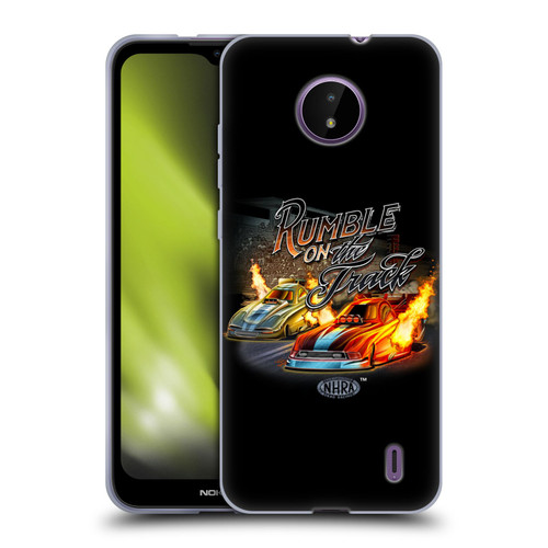 National Hot Rod Association Graphics Rumble On The Track Soft Gel Case for Nokia C10 / C20