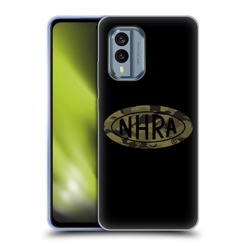 National Hot Rod Association Graphics Camouflage Logo Soft Gel Case for Nokia X30