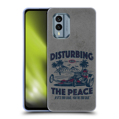 National Hot Rod Association Graphics Drag Peace Soft Gel Case for Nokia X30