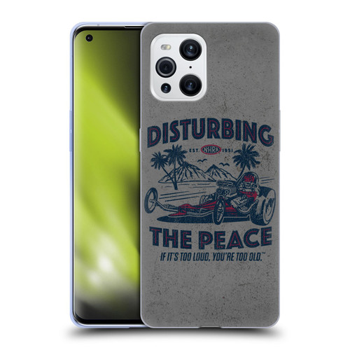 National Hot Rod Association Graphics Drag Peace Soft Gel Case for OPPO Find X3 / Pro