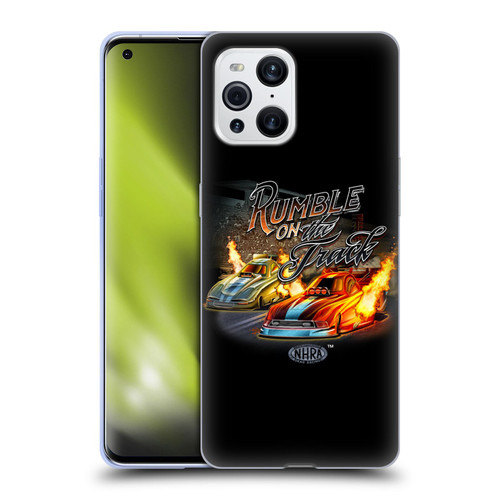 National Hot Rod Association Graphics Rumble On The Track Soft Gel Case for OPPO Find X3 / Pro