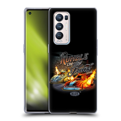 National Hot Rod Association Graphics Rumble On The Track Soft Gel Case for OPPO Find X3 Neo / Reno5 Pro+ 5G