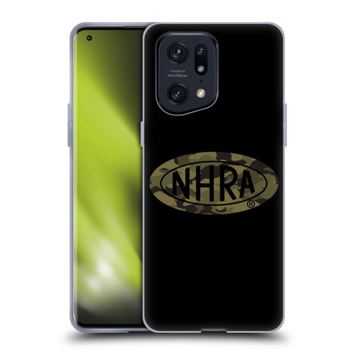 National Hot Rod Association Graphics Camouflage Logo Soft Gel Case for OPPO Find X5 Pro