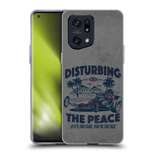 National Hot Rod Association Graphics Drag Peace Soft Gel Case for OPPO Find X5 Pro