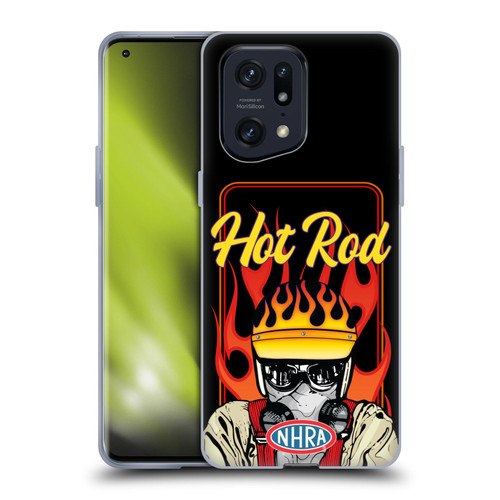 National Hot Rod Association Graphics Hot Rod Helmet Soft Gel Case for OPPO Find X5 Pro