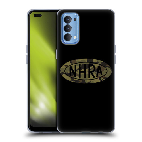 National Hot Rod Association Graphics Camouflage Logo Soft Gel Case for OPPO Reno 4 5G