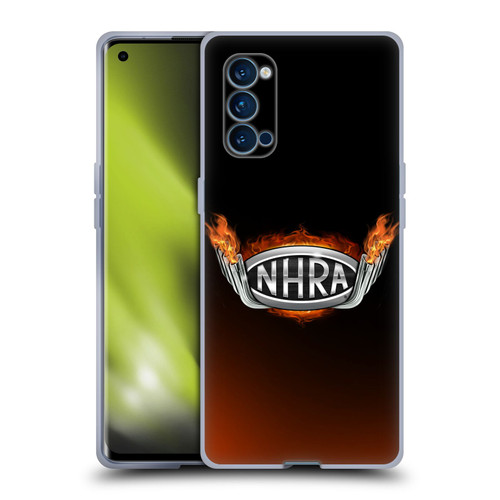 National Hot Rod Association Graphics Fire Logo Soft Gel Case for OPPO Reno 4 Pro 5G