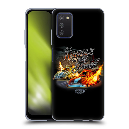 National Hot Rod Association Graphics Rumble On The Track Soft Gel Case for Samsung Galaxy A03s (2021)