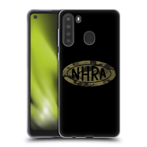 National Hot Rod Association Graphics Camouflage Logo Soft Gel Case for Samsung Galaxy A21 (2020)