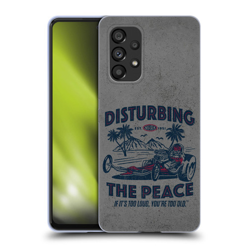 National Hot Rod Association Graphics Drag Peace Soft Gel Case for Samsung Galaxy A53 5G (2022)