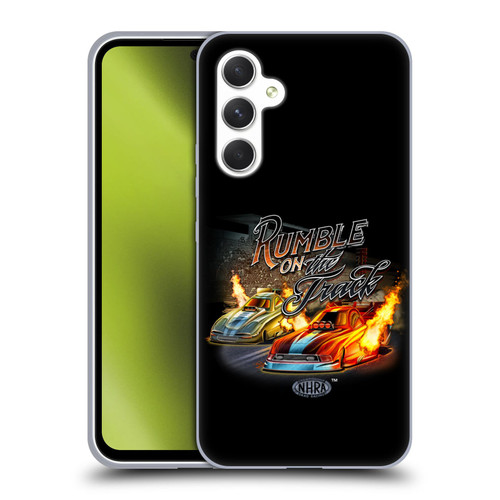 National Hot Rod Association Graphics Rumble On The Track Soft Gel Case for Samsung Galaxy A54 5G