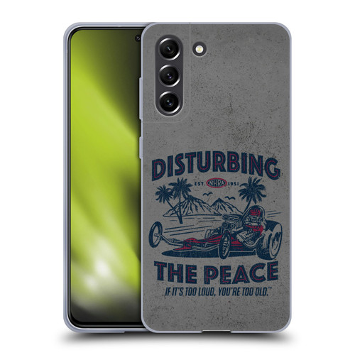 National Hot Rod Association Graphics Drag Peace Soft Gel Case for Samsung Galaxy S21 FE 5G