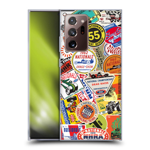 National Hot Rod Association Graphics Vintage Sticker Type Soft Gel Case for Samsung Galaxy Note20 Ultra / 5G