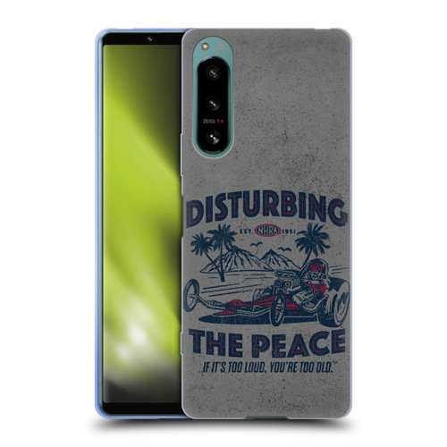 National Hot Rod Association Graphics Drag Peace Soft Gel Case for Sony Xperia 5 IV
