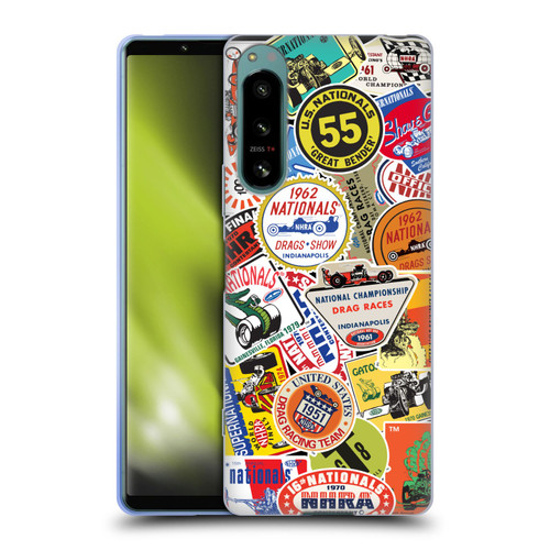 National Hot Rod Association Graphics Vintage Sticker Type Soft Gel Case for Sony Xperia 5 IV
