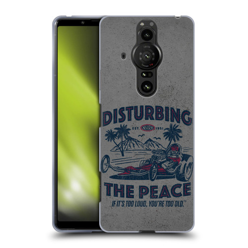 National Hot Rod Association Graphics Drag Peace Soft Gel Case for Sony Xperia Pro-I