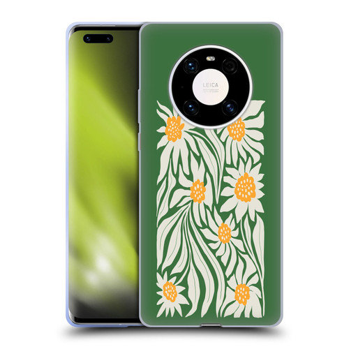 Ayeyokp Plants And Flowers Sunflowers Green Soft Gel Case for Huawei Mate 40 Pro 5G