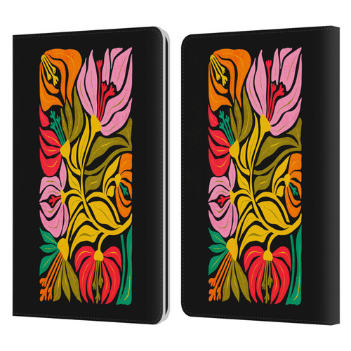 Ayeyokp Plants And Flowers Flor De Mar Flower Market Leather Book Wallet Case Cover For Amazon Kindle Paperwhite 1 / 2 / 3
