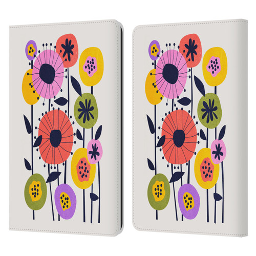 Ayeyokp Plants And Flowers Minimal Flower Market Leather Book Wallet Case Cover For Amazon Kindle Paperwhite 1 / 2 / 3