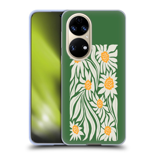 Ayeyokp Plants And Flowers Sunflowers Green Soft Gel Case for Huawei P50