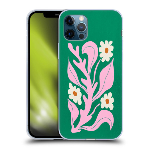 Ayeyokp Plants And Flowers Green Les Fleurs Color Soft Gel Case for Apple iPhone 12 / iPhone 12 Pro